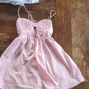 Pink Adjustable Strappy Dress